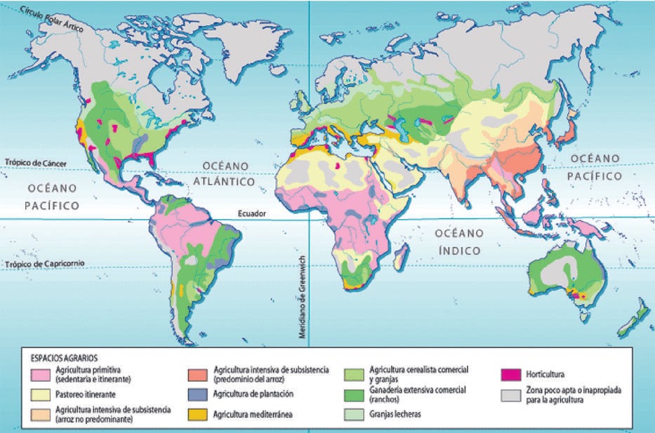 Mapa espacios agrarios