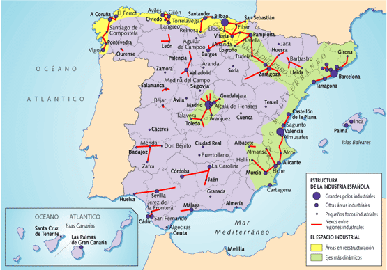 Regiones industriales Espaa