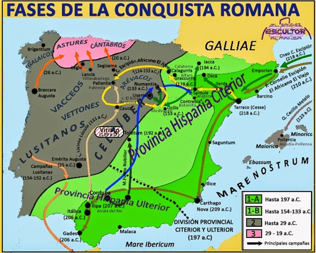 Fases conquista Hispania