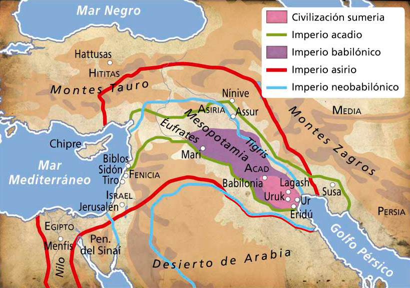 Mapa Mesopotamia