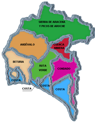 Regiones de Huelva